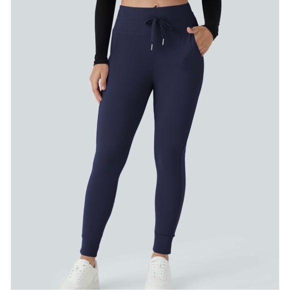 HALARA Pants - NWT Halara Size Small SoftlyZero Plush High Waisted Joggers Pants Blue Athletic